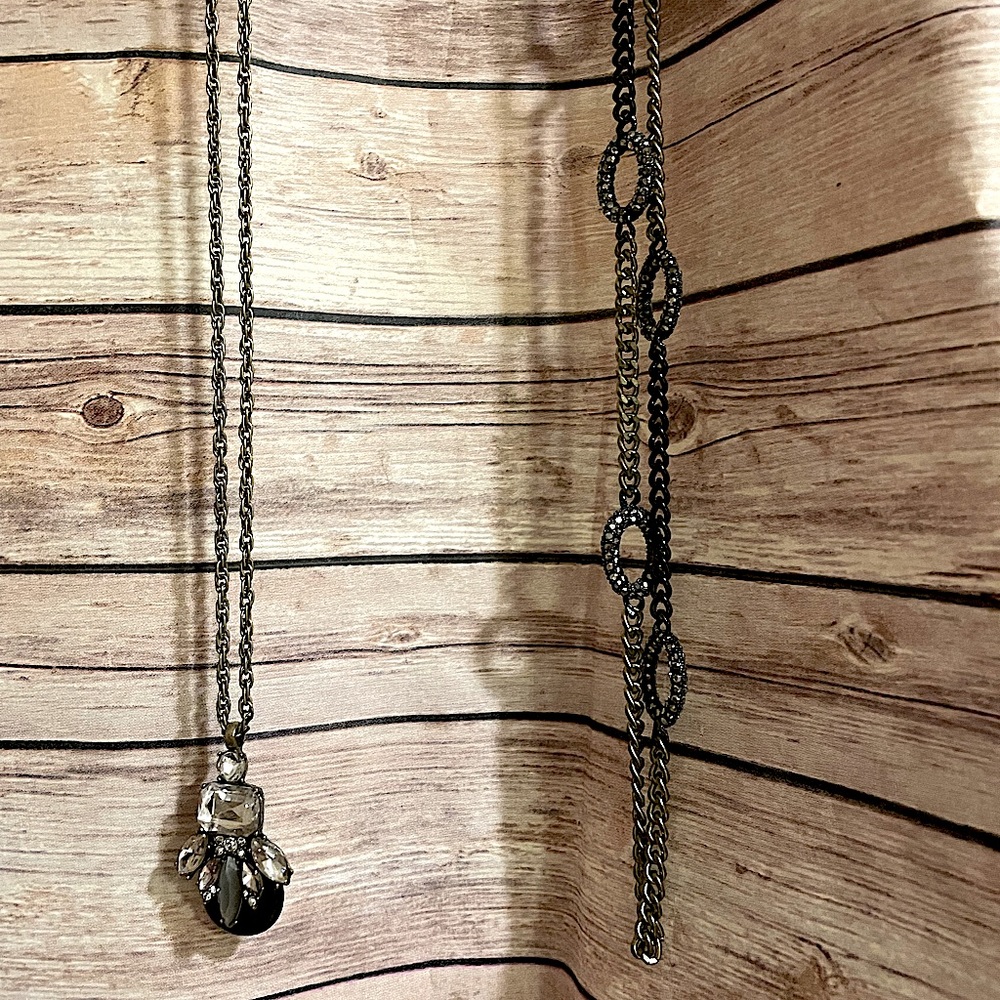 Long Statement Necklaces Bundle - Sparkly Geodes,… - image 2